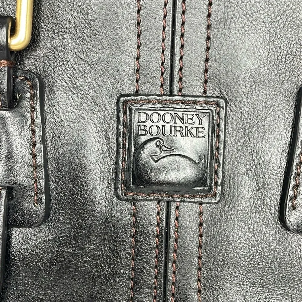 Dooney & Bourke Florentine Clayton Black Leather Satchel